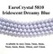 Iridescent Dreamy Blue EuroCrystal 5810 Round Pearls - 2mm, 3mm, 4mm, 5mm, 6mm, 8mm, 10mm, and 12mm - Strands - Made in Austria